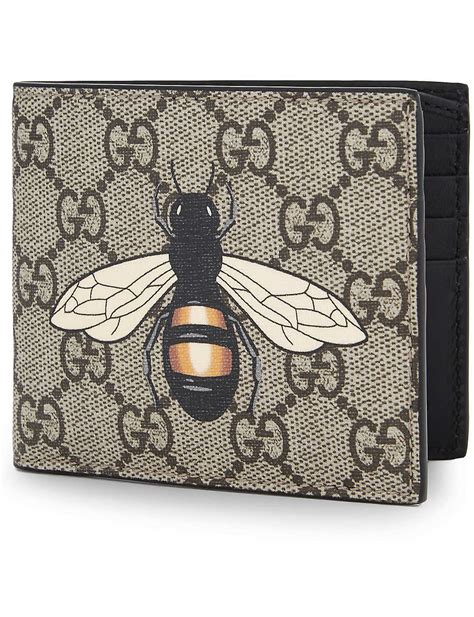 gucci bee leather wallet|Gucci bee wallet for sale.